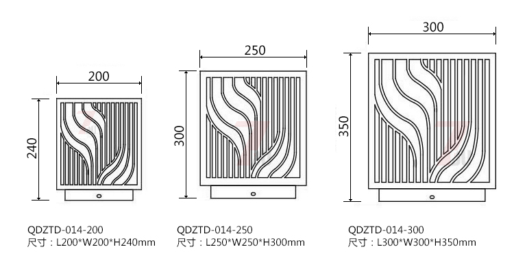 (QDZTD-014)~zΰ^200mm250mm300mmߴʾD