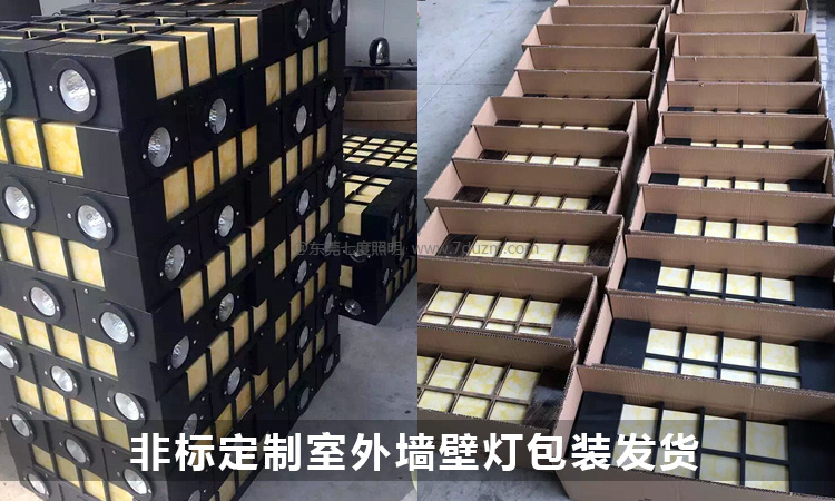 非標(biāo)定制長方形室外景觀墻壁燈包裝待發(fā)貨